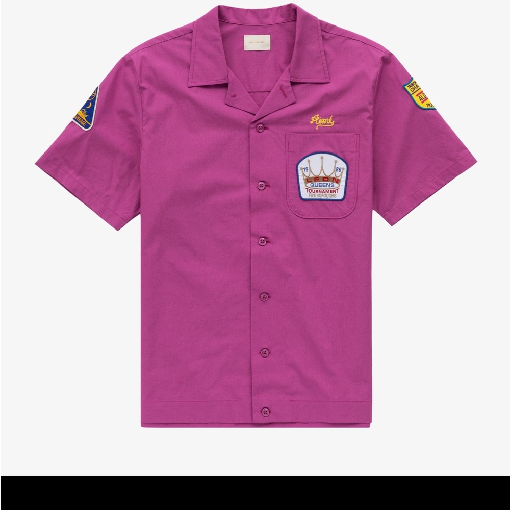 Aimé Leon Dore Purple League Shirt with Embroidered Patches NWT